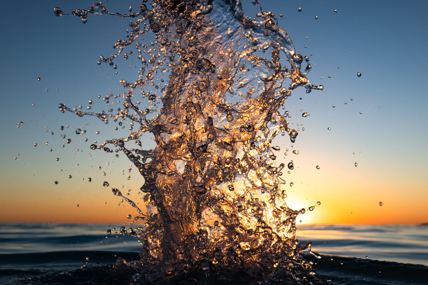 Glass - Sunrise Water Sculpture